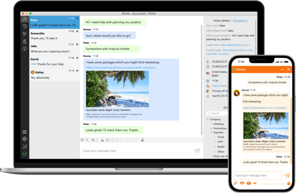 Provide Support Live Chat App