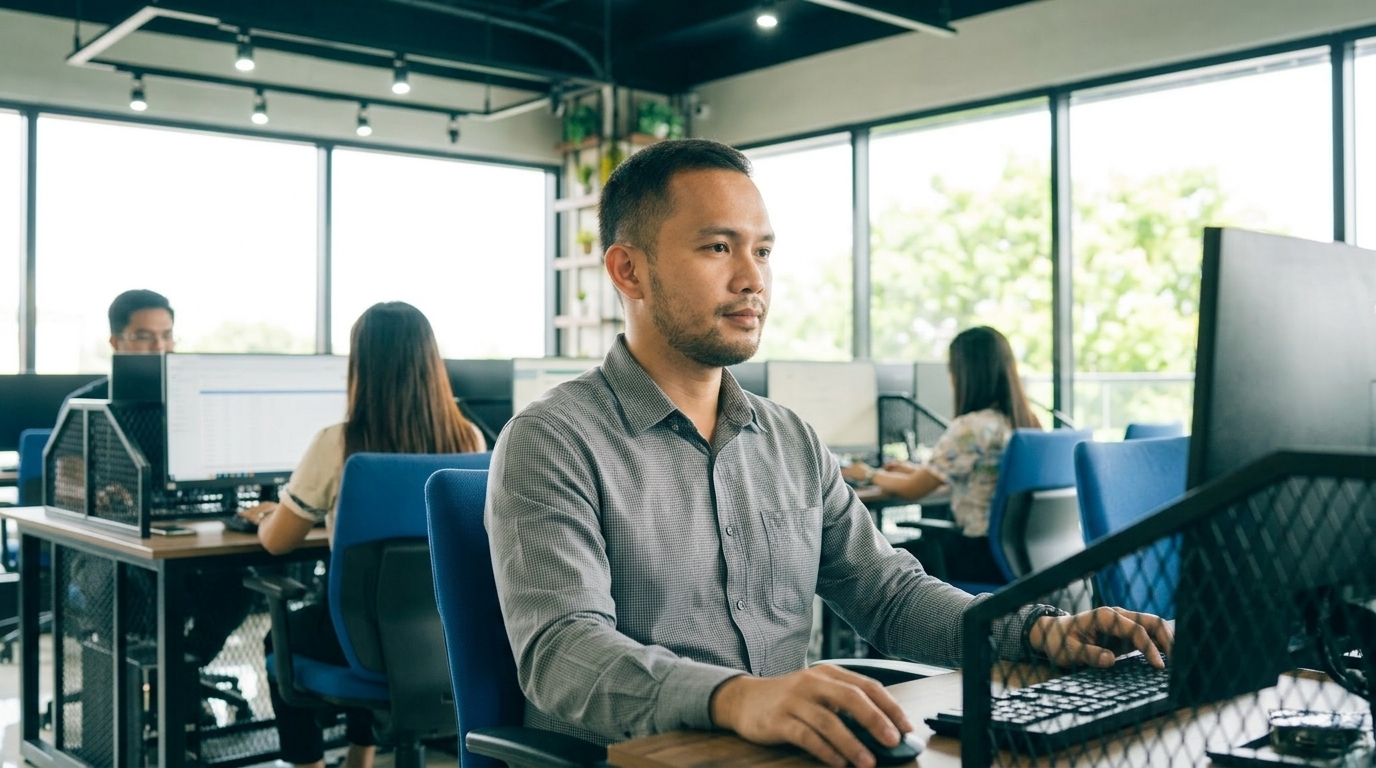 Filipino back office professional at Digital Minds BPO