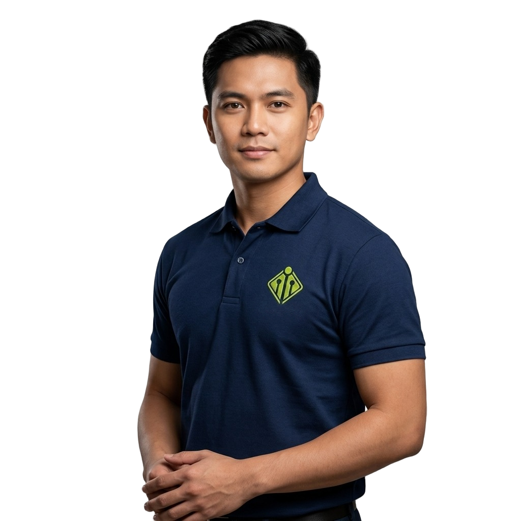 Digital Minds BPO virtual assistant in a navy company polo